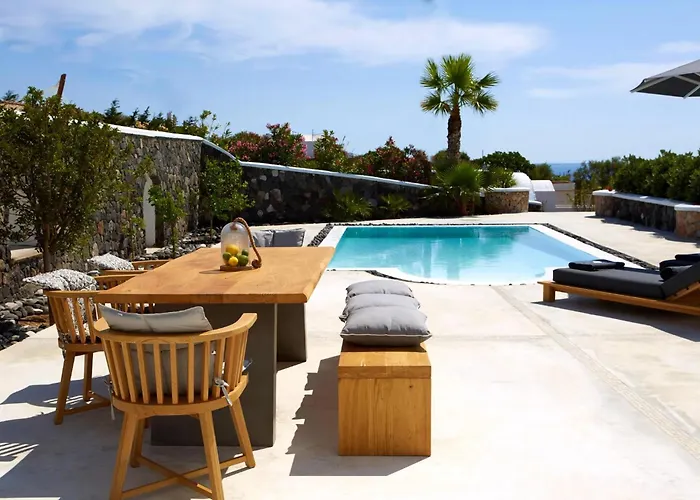 Lovely Santorini 3 Bedrooms Petra Private Pool 别墅 卡特瑞杜斯