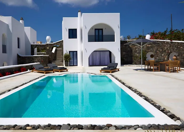Lovely Santorini 3 Bedrooms Petra Private Pool 别墅